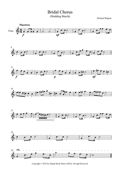 Bridal Chorus (Wedding March) - Richard Wagner (Flute)