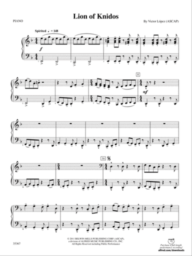 Lion of Knidos: Piano Accompaniment