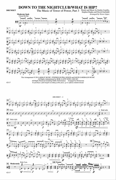 Down to the Nightclub / What Is Hip?: Drums