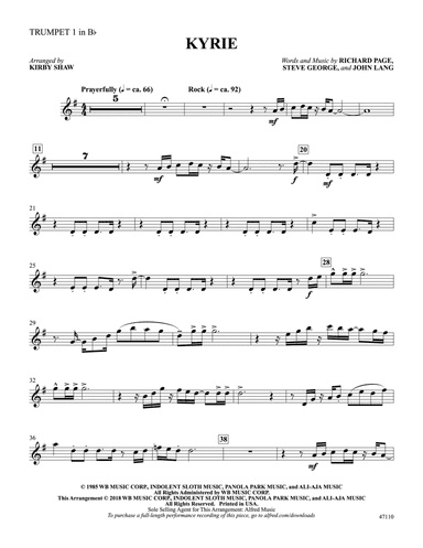 Kyrie: 1st B-flat Trumpet