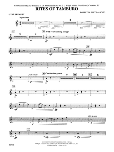 Rites of Tamburo: 1st B-flat Trumpet