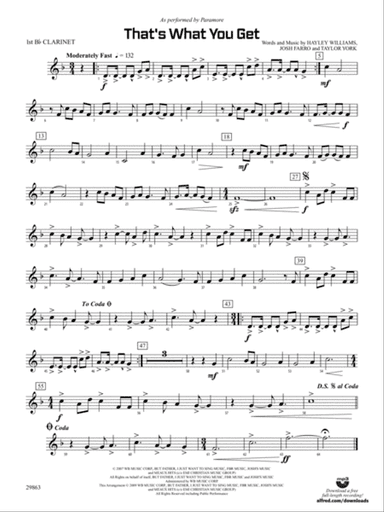 That's What You Get: 1st B-flat Clarinet