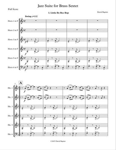 Jazz Suite for French Horn Sextet