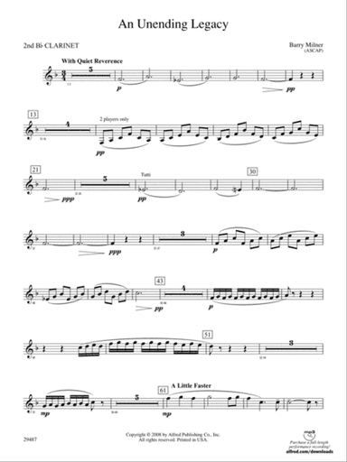 An Unending Legacy: 2nd B-flat Clarinet