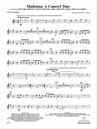 Madonna: A Concert Tour: 1st B-flat Trumpet