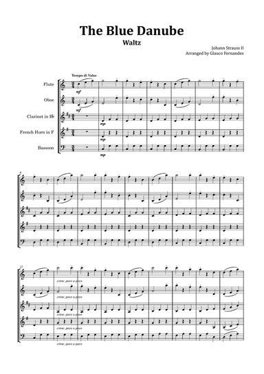 The Blue Danube - Woodwind Quintet