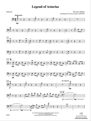 Legend of Asturias: Cello