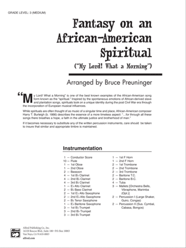 Fantasy on an African-American Spiritual: Score