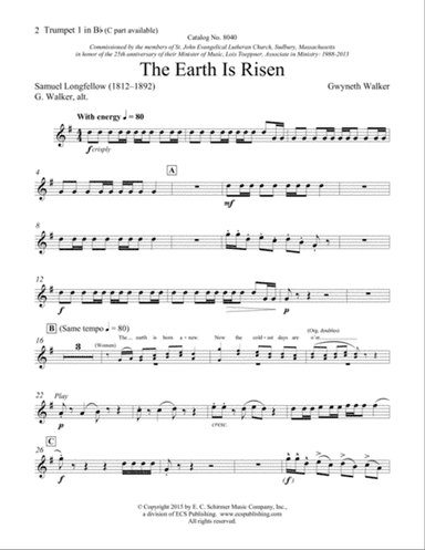 The Earth Is Risen (Downloadable Instrumental Parts)