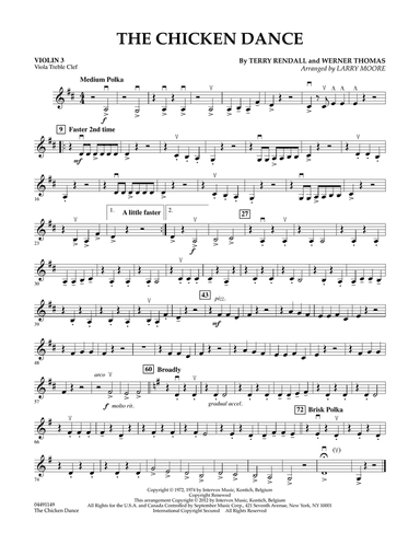 The Chicken Dance (arr. Larry Moore) - Violin 3 (Viola Treble Clef)