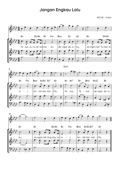 Pass Me Not - Score Only