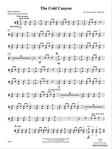 The Cold Canyon: 1st Percussion