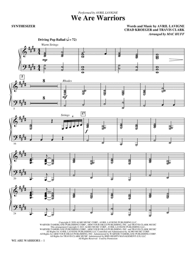 We Are Warriors (Warrior) (arr. Mac Huff) - Synthesizer