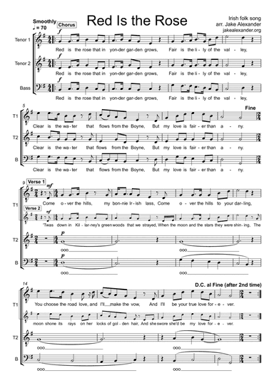 Red Is the Rose - TTB a cappella