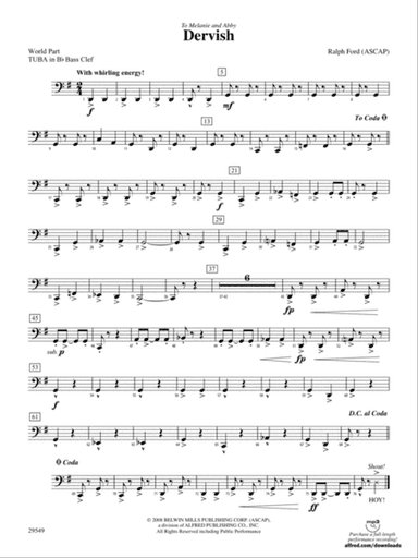 Dervish: (wp) B-flat Tuba B.C.