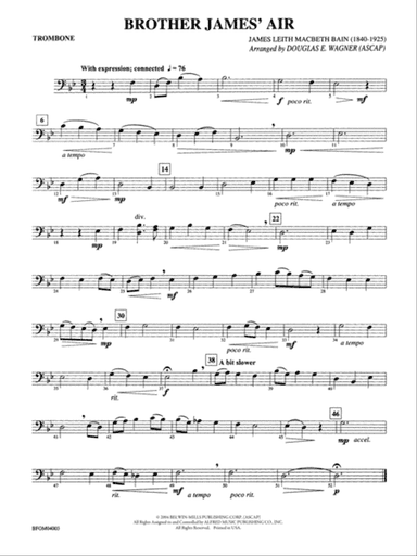 Brother James' Air: 1st Trombone