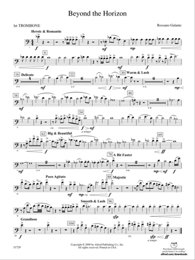 Beyond the Horizon: 1st Trombone