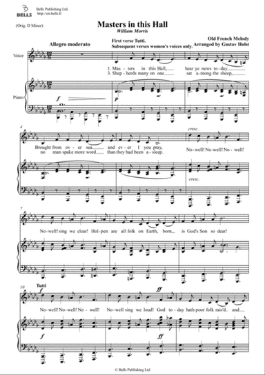 Masters in this Hall (B-flat minor)