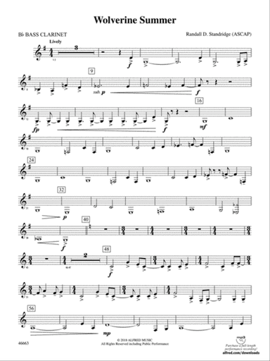 Wolverine Summer: B-flat Bass Clarinet