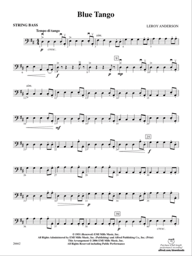 Blue Tango: String Bass