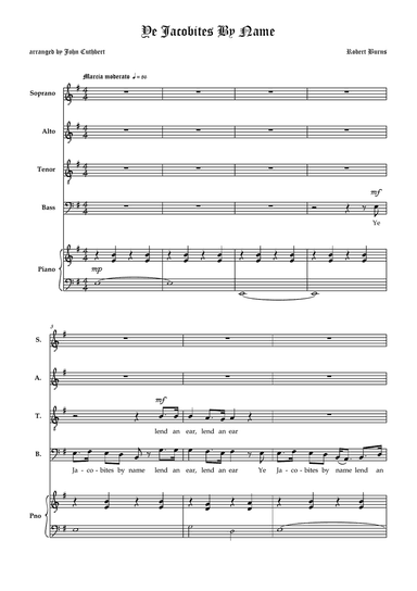 Ye Jacobites By Name