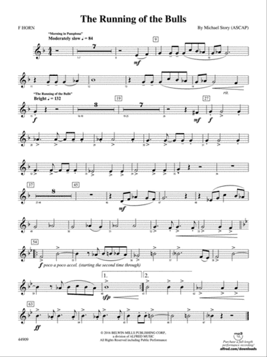 The Running of the Bulls: 1st F Horn