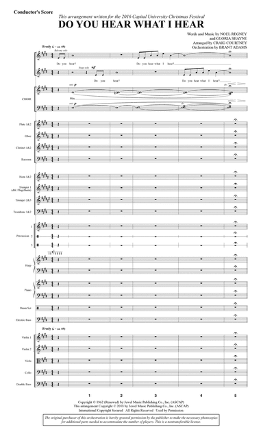 Do You Hear What I Hear (arr. Craig Courtney) - Full Score