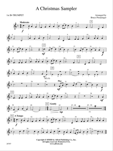 A Christmas Sampler: 1st B-flat Trumpet