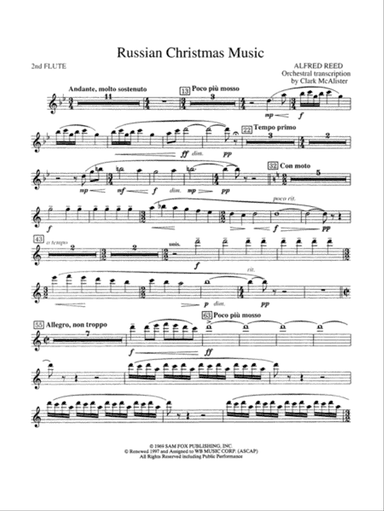 Russian Christmas Music: 2nd Flute