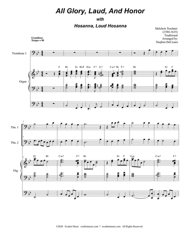 All Glory, Laud, And Honor (with "Hosanna, Loud Hosanna") (Trombone Duet)