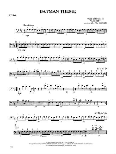 Great Themes from TV and Movies: Cello