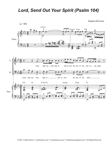 Lord, Send Out Your Spirit (Psalm 104) (2-part choir - (TB)