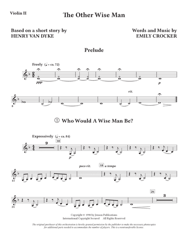 The Other Wise Man - Violin 2