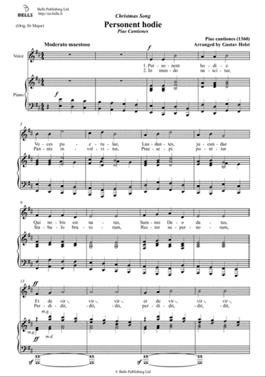 Personent hodie (D Major)