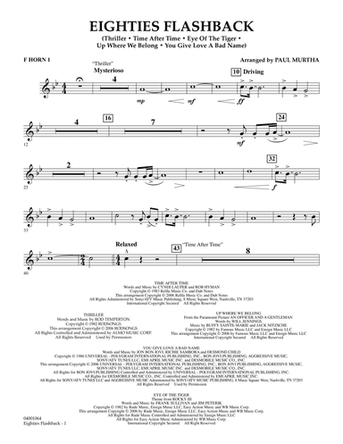 Eighties Flashback - F Horn 1