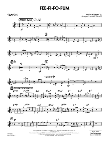Fee-Fi-Fo-Fum (arr. Mark Taylor) - Trumpet 2