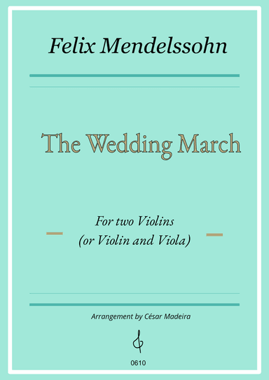 The Wedding March - Violin Duet (Individual Parts)
