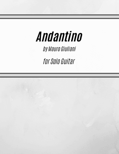 Andantino (for Solo Guitar)