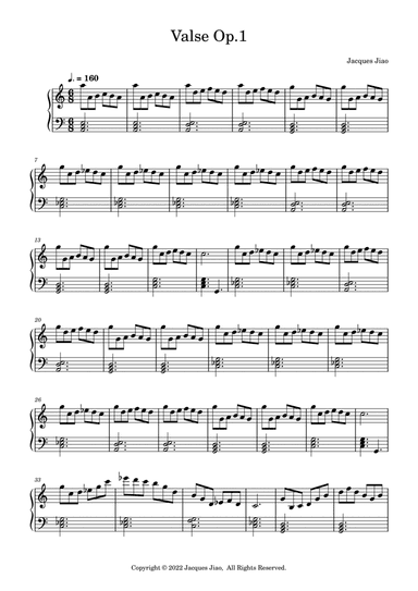 Valse, Op. 1