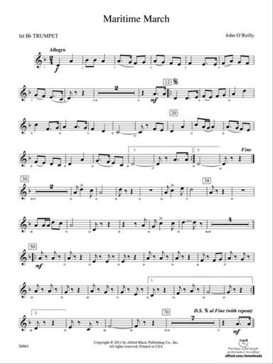 Maritime March: 1st B-flat Trumpet