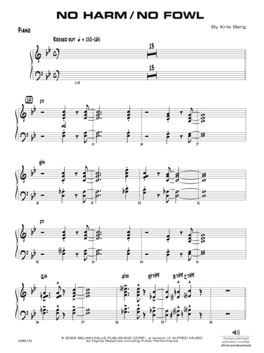 No Harm / No Fowl: Piano Accompaniment