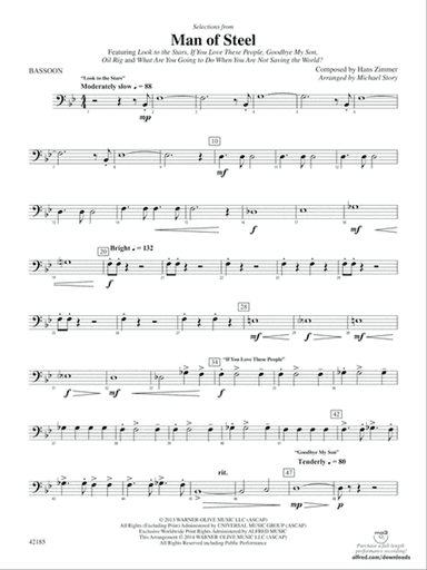 Man of Steel, Selections from: Bassoon