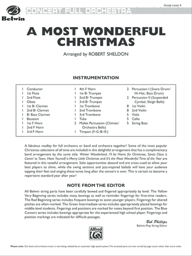 A Most Wonderful Christmas: Score