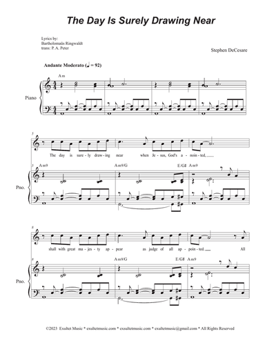 The Day Is Surely Drawing Near (Vocal solo)