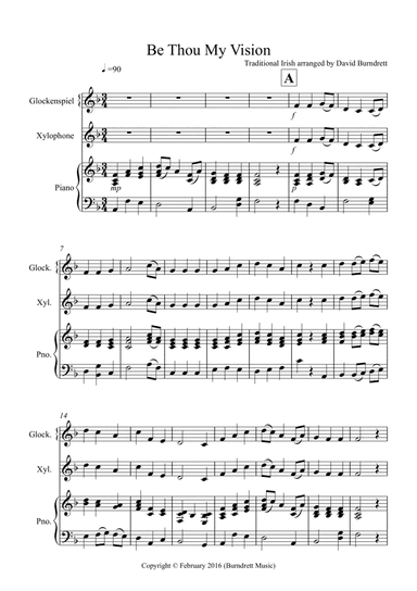 Be Thou My Vision for Glockenspiel and Piano