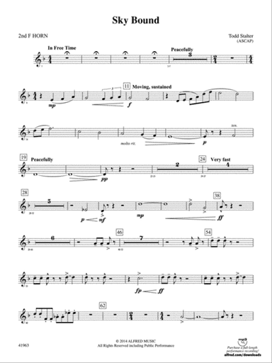 Sky Bound: 2nd F Horn