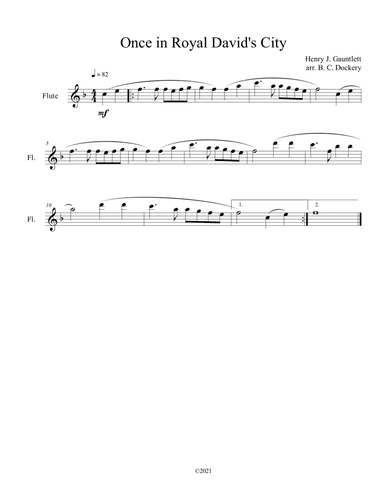 Once in Royal David's City (Flute Solo)