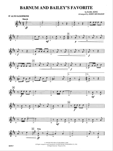 Barnum and Bailey's Favorite: E-flat Alto Saxophone