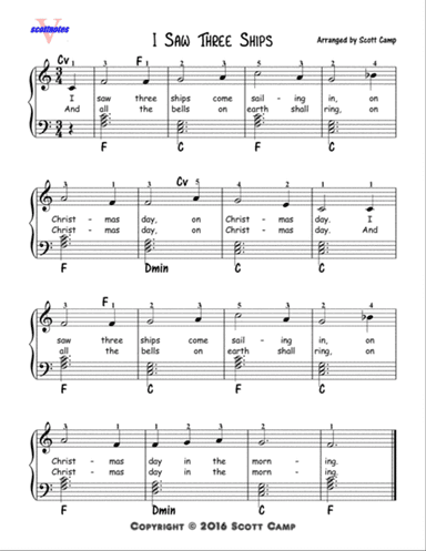 I Saw Three Ships on Christmas Day (Second Year Piano Students)