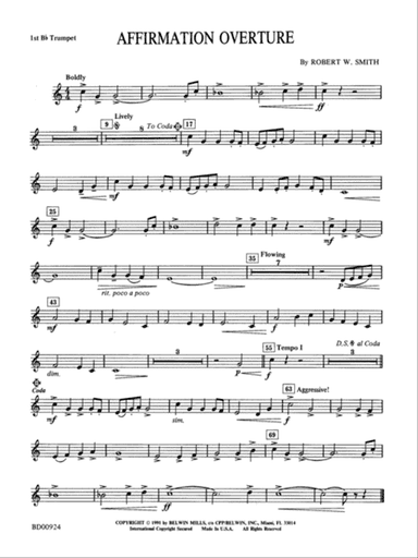Affirmation Overture: 1st B-flat Trumpet